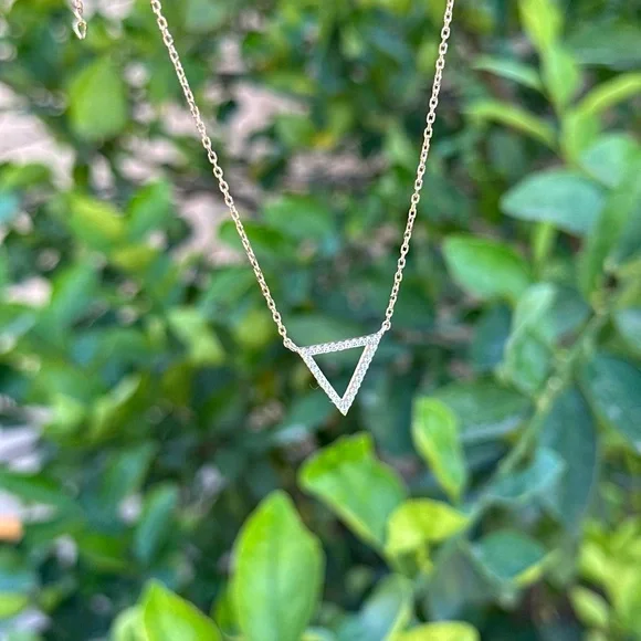925 Sterling silver triangle necklace - Picture 4 of 4
